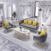 Sofá Combinado de Tela Nórdica de Lujo Ligero Salón de Belleza Fotografía de Bodas Sala de Exposiciones Área de Recepción y Negociación Cabina de Mesa y Silla para Ocio