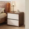 Mesita de Noche Estilo Medieval 2026 Modelo Nuevo para Dormitorio del Hogar, Gabinete de Almacenamiento Simple de Madera Maciza, Pequeño Gabinete de Almacenamiento de Mesita de Noche