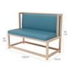 Celebridad de Internet Tienda de Té con Leche Tienda de Dulces Asiento de Tarjeta de Pared de Acero Inoxidable Sofá Mesa y Silla Estilo Madera Maciza Combinación de Banco para Cafetería
