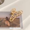 Horquilla de metal con forma de tiburón para mujer, accesorio para el cabello de estilo europeo y americano, con diseño geométrico de aleación y cola de tiburón