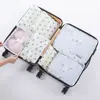 Conjunto de Sete Peças Bolsa de Armazenamento de Viagem Tecido Oxford Organizador de Roupa Íntima Conjunto Bolsa de Armazenamento para Mala de Viagem Saco de Embalagem