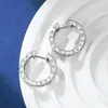 Nuevos pendientes de fila única con microincrustaciones de circonita, ultra brillantes, de lujo ligero, para mujer, moda coreana, sentido de alta gama, pendientes Joker, venta al por mayor
