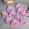 Filme de Flor Artificial Cabeça de Orquídea Borboleta DIY Parede de Flores Grampo de Cabelo Acessório de Cabelo Decoração de Casa Xz Flor Artificial Mini Cabeça de Flor