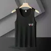 Camiseta regata masculina de verão, camiseta estilosa de manga curta, colete fitness atlético, camisa masculina sem mangas