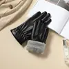 Guantes de Cuero para Hombres y Mujeres en Otoño e Invierno para Parejas, Estilo Coreano con Forro de Felpa, Engrosados, Cálidos, Cortavientos, Impermeables, para Ciclismo en Frío, Conducción, Pantalla Táctil