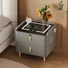 Mesa de Cabeceira Inteligente Multifuncional Luxo Alto Fim Armazenamento para Quarto Áudio Bluetooth Carregamento Sem Fio Mesa de Cabeceira Atacado