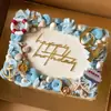 Estilo Ins Transfronteiriço Acrílico Feliz Aniversário Mesa de Sobremesa Decoração de Bolo Ornamentos Laterais de Bolo de Aniversário em Acrílico