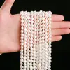 Jingde Joyería Perla Barroca Blanca Natural de Agua Dulce Agujero Horizontal Cuentas Sueltas DIY Collar Accesorios para Joyería Venta al por Mayor