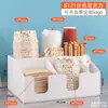 Soporte para Vasos Tienda de Té con Leche Café Suministros Comerciales para Bar Caja de Almacenamiento para Servilletas y Popotes Soporte Desechable para Vasos Dispensador de Vasos