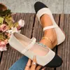 Sapatos Mocassins Flyknit Plus Size de Comércio Exterior 2026 Novos Planos Casuais Respiráveis Baixo Corte Mocassins Femininos de Comércio Exterior Transfronteiriços Em Estoque