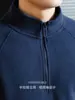 Sudadera de forro polar de doble cara, cálida, engrosada, con media cremallera, para hombre, estilo minimalista para otoño e invierno, top de manga raglán
