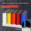 Atacado de isqueiros de metal duráveis e à prova de vento, personalizáveis com impressão a laser UV colorida e gravação de publicidade, design à prova de explosão e espessado