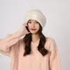 Gorro de Punto de Color Sólido Holgado para Mujer en Invierno, Moderno y a la Moda, Hace que la Cara Parezca Más Pequeña, Cálido y Protector de Orejas, Sombrero de Lana