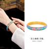 Prata Pura 99,9% Estilo Chinês Novo Filigrana Vazada Esmalte Pássaro Pica-pau Flor de Ameixeira Pulseira para Mulheres, Estilo Nacional Vintage Presente de Ano Novo