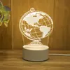 Regalo Creativo Enchufe Luz de Noche 3D Regalo de Cumpleaños para Estudiantes Niños Lámpara de Mesa LED Recargable Atmósfera de Dibujos Animados junto a la Cama