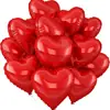 Globos de Papel de Aluminio en Forma de Corazón 12 Piezas Transfronterizos Globos para el Día de San Valentín Flotando en el Aire Globos de Helio Artículos de Decoración para Cumpleaños