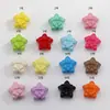 Color Gelatina Acrílico Estrella Estéreo Estrella de Cinco Puntas Colgante Accesorios para Joyería DIY Llavero Colgante para Pendientes