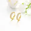 Brincos de Argola Cruzados Europeus e Americanos Xuping em Liga de Cobre Incrustados com Três Fileiras de Zircônia, Simples e de Alto Padrão para Mulheres, Feitos Sob Medida