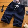 Pantalones Cortos Casuales Simples de Moda de Verano Delgados para Hombre Estilo Japonés y Coreano Sueltos de Algodón y Lino Pantalones de Playa para Hombre
