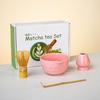 Juego de Té Matcha de 8 Piezas Flor de Cerezo Japonesa Color Matcha Batidor de Té Tazón de Té con Pico