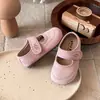 Zapatos de Cuero para Niñas Estilo Ballet Dopamine 2026 Primavera y Otoño Nuevos Zapatos Birkenstock para Niños Guardería Calzado Plano para Bebé