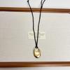 Colar com pingente oval estilo blogger, cordão trançado, corrente longa ajustável para suéter, acessórios coreanos minimalistas de personalidade