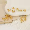 Pendientes de Acero de Titanio Chapados en Oro con Lazo Joker Transfronterizos de Alta Gama para Mujer Moda de Nicho Europea y Americana Joyería Exquisita al por Mayor