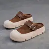Jie Zhou 2025 Otoño Nuevos Zapatos Cerrados Simples para Mujer de Punta Redonda con Suela Gruesa para Exteriores, de Poner y Quitar, Cómodos y Versátiles
