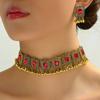Collar y pendientes de estilo étnico retro, tridimensional, cuadrado, con temperamento exagerado, para mujer, ideal para el mercado de Oriente Medio.