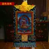 Tecido de Algodão Nepalesa Emoldurado com Pigmentos Minerais Naturais, uma Pintura Thangka de Buda Arte de Parede 0,9m