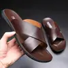 Sandalias de playa para hombre de verano, tamaño grande, cuero genuino, transfronterizas, antideslizantes, resistentes al desgaste, nuevas