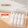 En stock, 5 ml, 10 ml, botella de plástico para viaje, emulsión en aerosol, esencia, rocío puro, botella cosmética al vacío.