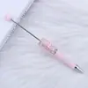 Caneta de Contas Coelho de Açúcar DIY com Borda Furada Caneta Esferográfica Coelho Branco Caneta de Presente Educacional Processamento Fofo Venda por Atacado em Estoque