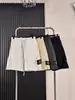 Pantalones Cortos de Piedra Transfronterizos 450g Peso Pesado Alta Calidad Casual Sueltos Insignia de Brújula Pantalones de Cinco Puntas Pantalones Cortos para Hombre