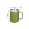 Vaso Artesanal Portátil de Doble Capa Explosivo Termo Vaso con Ventosa para el Hogar Creativo Vaso de Acero Inoxidable Taza de Café Vaso para Agua