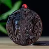 Colar Pingente de Bodhisattva Guanyin de Mil Mãos Maitreya Manjushri Ornamento de Mão Artesanato Finamente Esculpido