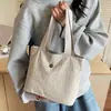 Bolsa de Lona Casual Leve Simples Nova Bolsa de Mão Feminina Versátil Simples Bolsa Tote Bolsa para Livros Lancheira ins Mini