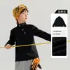 Camiseta Infantil Masculina de Manga Longa com Meio Zíper 2026 Chegada Nova Outono Top Antibacteriano Infantil Roupas para Crianças Maiores Moda Tendência