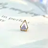 Brincos da coleção F136 liga de titânio roxo claro dourado, piercings labiais G23 titânio rosca interna zircônia, joias para piercing