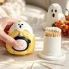 Portapicadientes con Forma de Calabaza y Cordero, Caja de Hilo Dental de Alto Valor para el Hogar, Portacotones, Adorno Decorativo Creativo para Sala de Estar