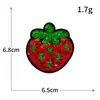 Etiqueta de tela bordada con cuentas al por mayor bordado por computadora cereza sandía fresa lentejuelas serie de frutas pegatinas de tela bordada pegatinas sin costuras