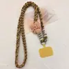 Cordão de Celular Estilo Transversal Girassol Três Fios para Rabo de Cavalo, Alça Durável Tendência e Fresca para Caminhada ao Ar Livre