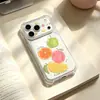 Funda de Teléfono Transparente con Temática de Frutas Frescas para Vivo, Xiaomi, iPhone 16/17 Pro, 17Pm, Funda de Airbag de Nicho Oppo para Mujeres