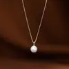 Collar de Perlas con un Toque Minimalista y de Alta Gama, Cadena para Clavícula, Nuevo Diseño de Nicho de Moda 2025, Cadena para el Cuello Estilo Ins, Regalo de Cumpleaños