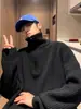 Directo de Fábrica Otoño/Invierno Tejidos Suelto Versátil Chaqueta Media Cremallera Suéter de Cuello Alto Estilo Perezoso de Alta Gama para Hombre