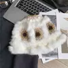 Nuevo Estilo Gorro de Punto de Piel de Conejo Genuina para Mujer, Otoño e Invierno, Lindo Felpa Cálido Estilo Chino Sombrero de León, Hecho a Mano Pura, Hace que la Cara Parezca Más Pequeña