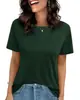 Camiseta de manga curta TK Amazon europeia e americana transfronteiriça mais vendida, peça íntima casual fina de verão com gola redonda, top liso modelador