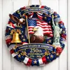 250 Aniversario de los Estados Unidos Guirnalda Día de la Independencia Patriótica Decoración para el Hogar Colgante Artesanía de Madera Adorno Festivo