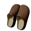 Pantuflas de felpa de algodón, amigables con la piel y delicadas, para otoño e invierno, uso en casa, parte superior de tela impermeable, pantuflas cerradas silenciosas y antideslizantes para interiores de pareja