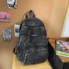 Mochila Estilo Perezoso Transfronteriza para Estudiante Universitario Mochila de Lona de Mezclilla Lavada Retro Nueva Estilo Coreano 2026 Mochila para Mujer